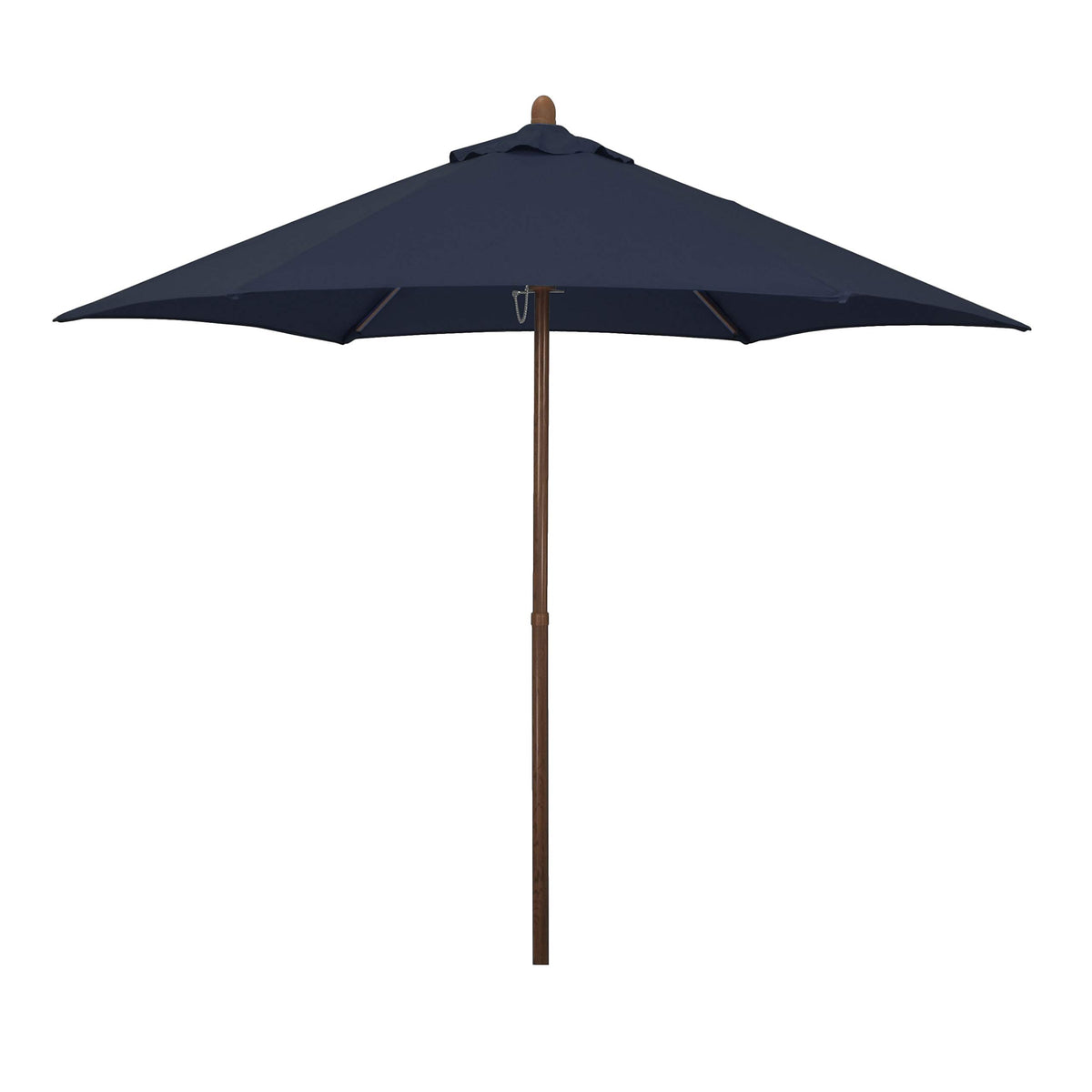 Sunline 9 ft Faux- Wood Patio Umbrella, Push Open Pin Stop Outdoor Market Umbrella with UV Protection & Wind Vent, Metal Frame for Deck, Pool & Table, Tuscan