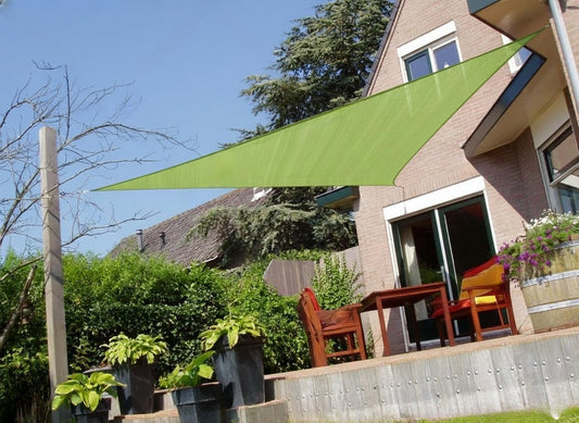 Triangle Sun Shade Sail Canopy，14' X 14' X 14' Lime Green