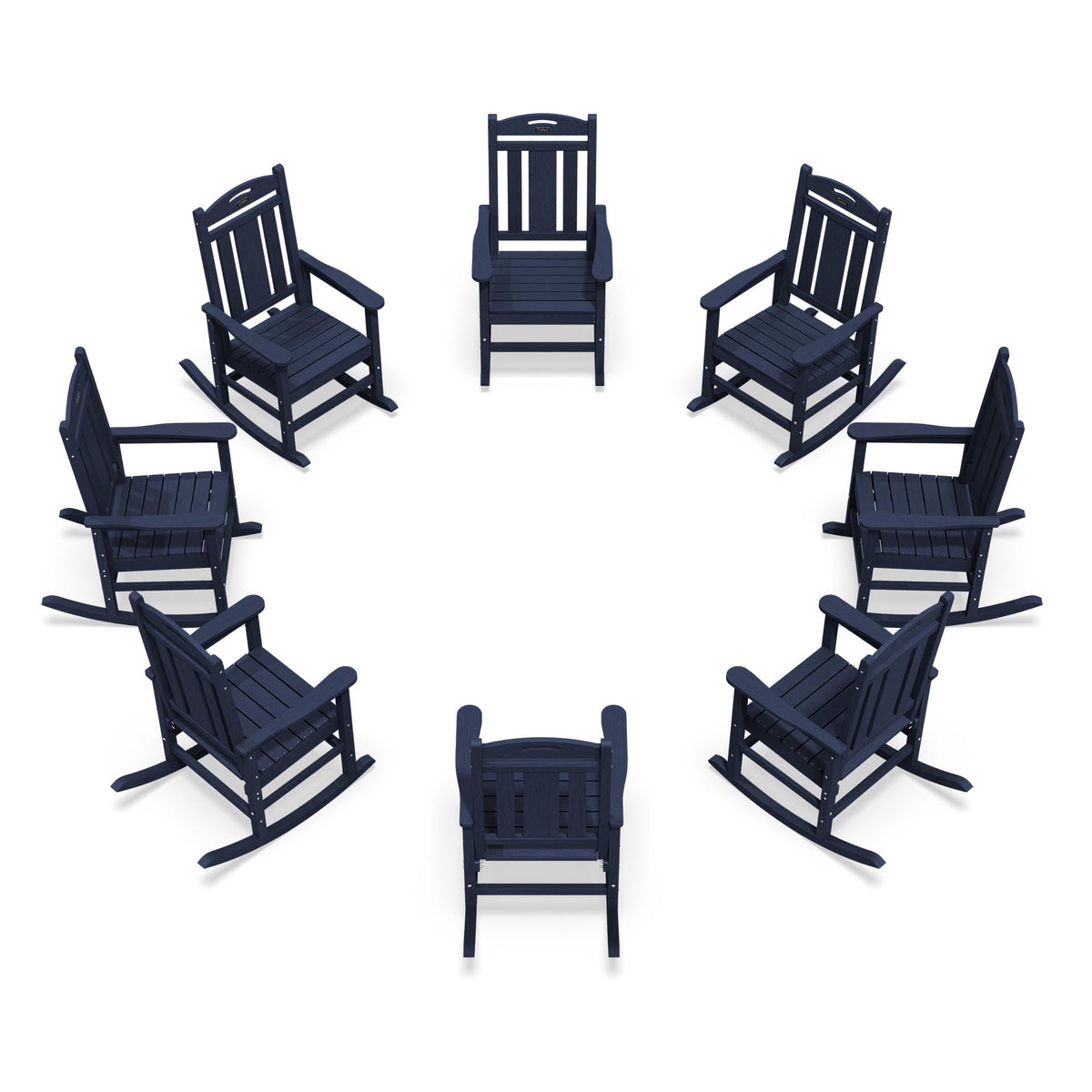 Ciokea Oversized Outdoor Rocking Chair, 380lbs Heavy-Duty Large Patio Rocker, Weather Resistant & Anti-Fade Porch Chair, High Back Cozy Rocking Chair for Outside, Fire Pit, Deck, Garden, Black