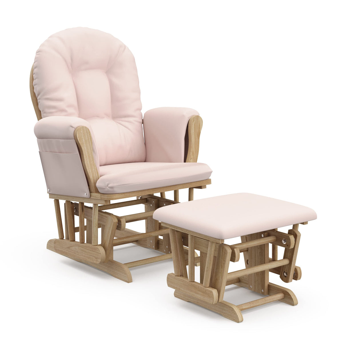 Storkcraft Premium Hoop Glider & Ottoman, Natural/Beige