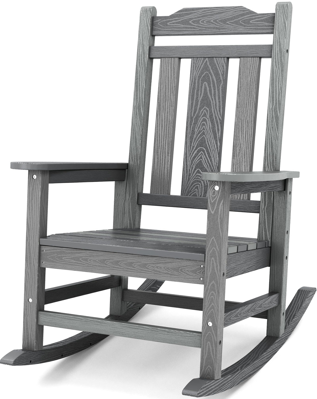 SERWALL Outdoor Rocking Chair Set of 2, Patio Rocking Chair, Brown