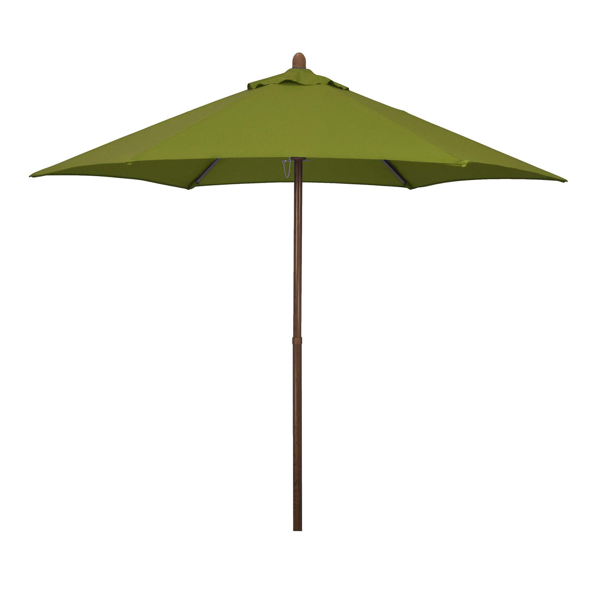 Sunline 9 ft Faux- Wood Patio Umbrella, Push Open Pin Stop Outdoor Market Umbrella with UV Protection & Wind Vent, Metal Frame for Deck, Pool & Table, Tuscan