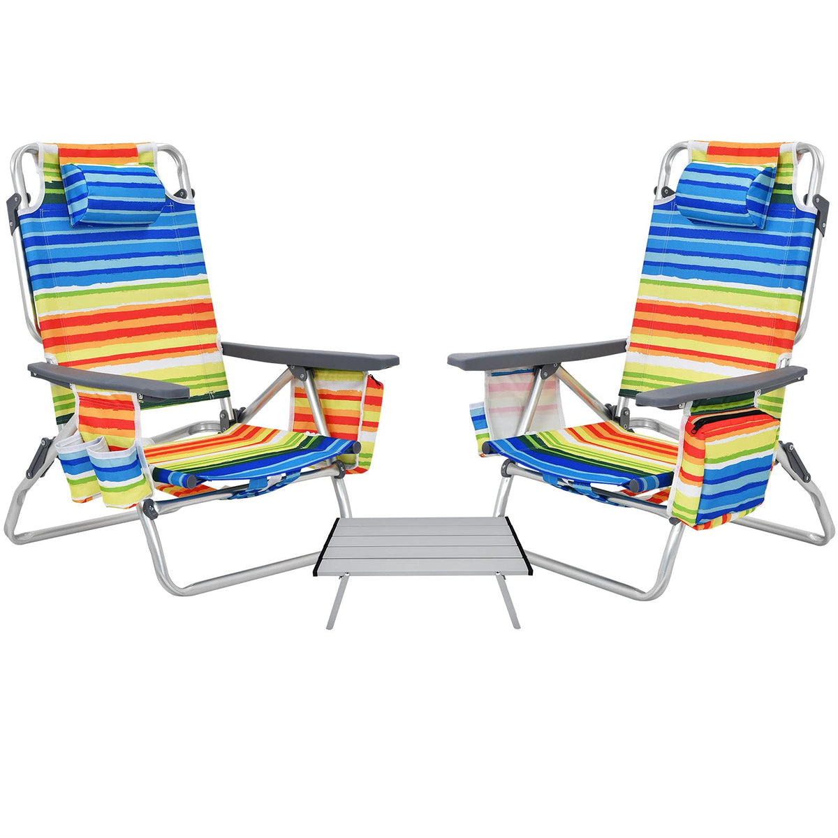 GYMAX Beach Chairs, Backpack Camping Chair