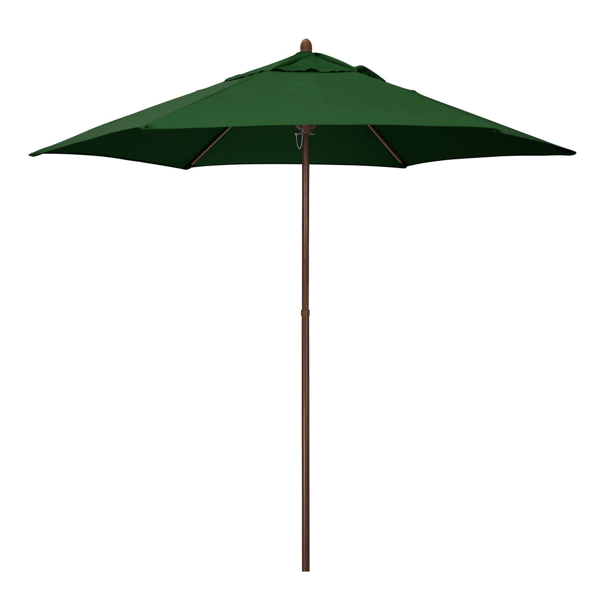 Sunline 9 ft Faux- Wood Patio Umbrella, Push Open Pin Stop Outdoor Market Umbrella with UV Protection & Wind Vent, Metal Frame for Deck, Pool & Table, Tuscan