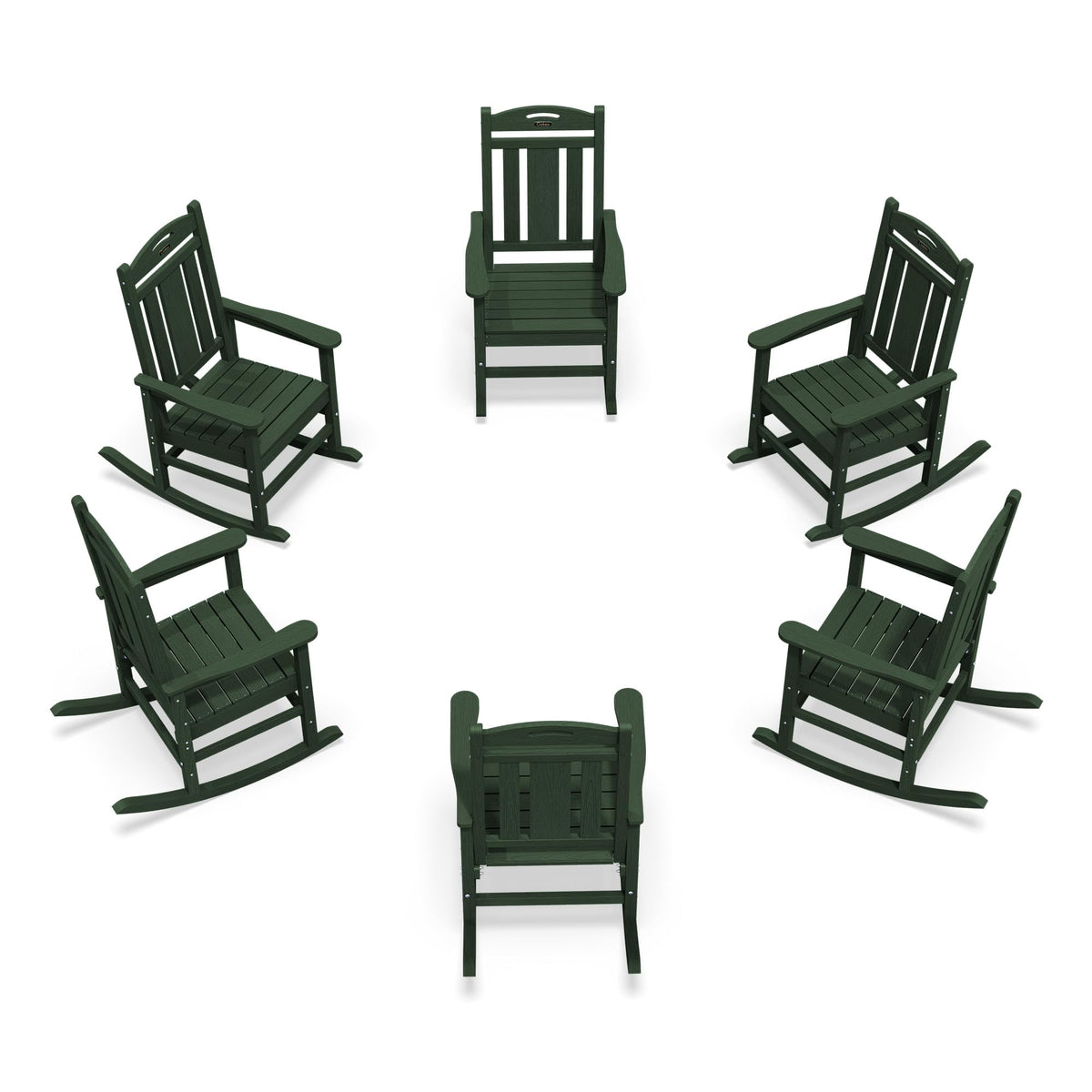 Ciokea Oversized Outdoor Rocking Chair, 380lbs Heavy-Duty Large Patio Rocker, Weather Resistant & Anti-Fade Porch Chair, High Back Cozy Rocking Chair for Outside, Fire Pit, Deck, Garden, Black