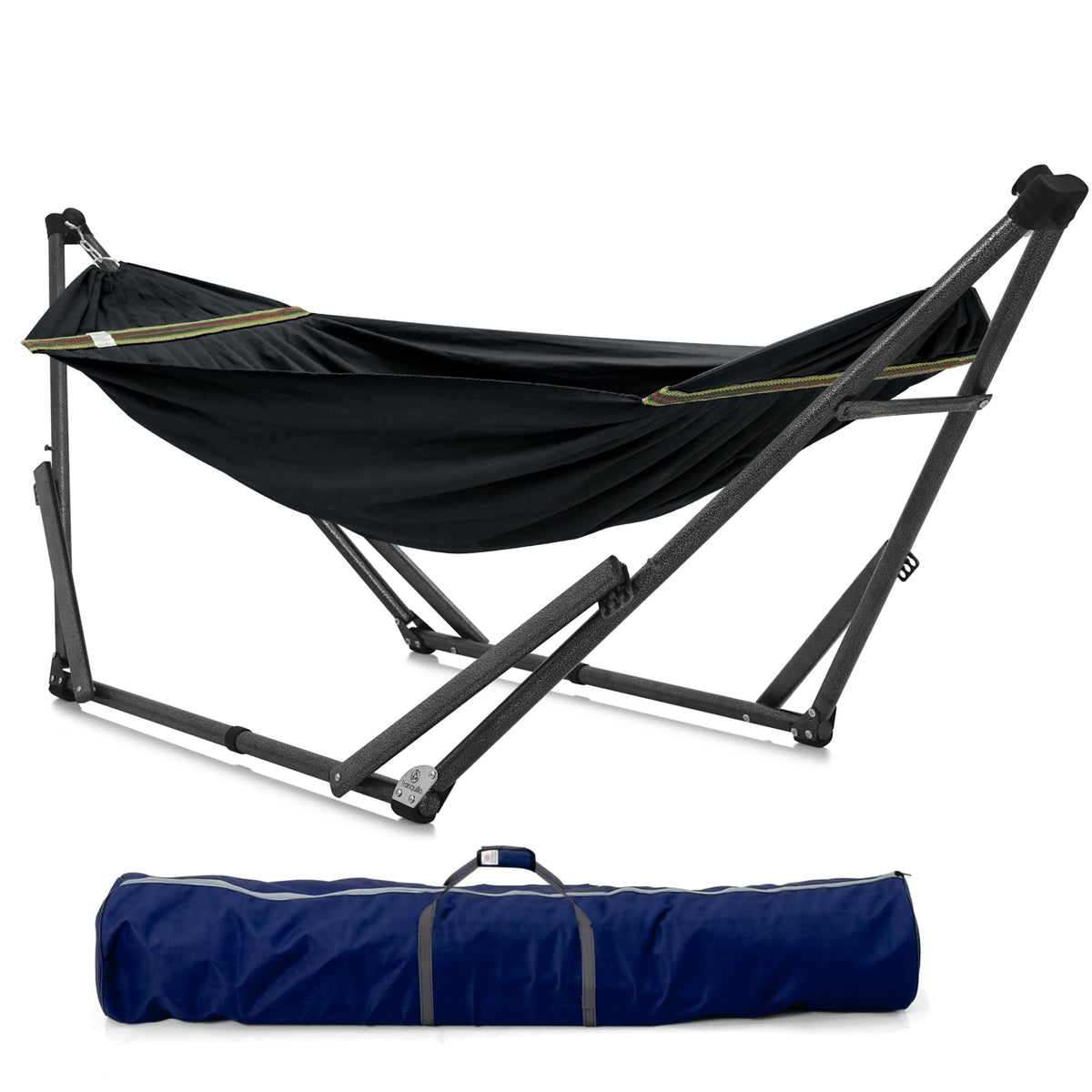 Tranquillo Hammock Stand, Instant 30s Foldable Hammock with Stand, Black