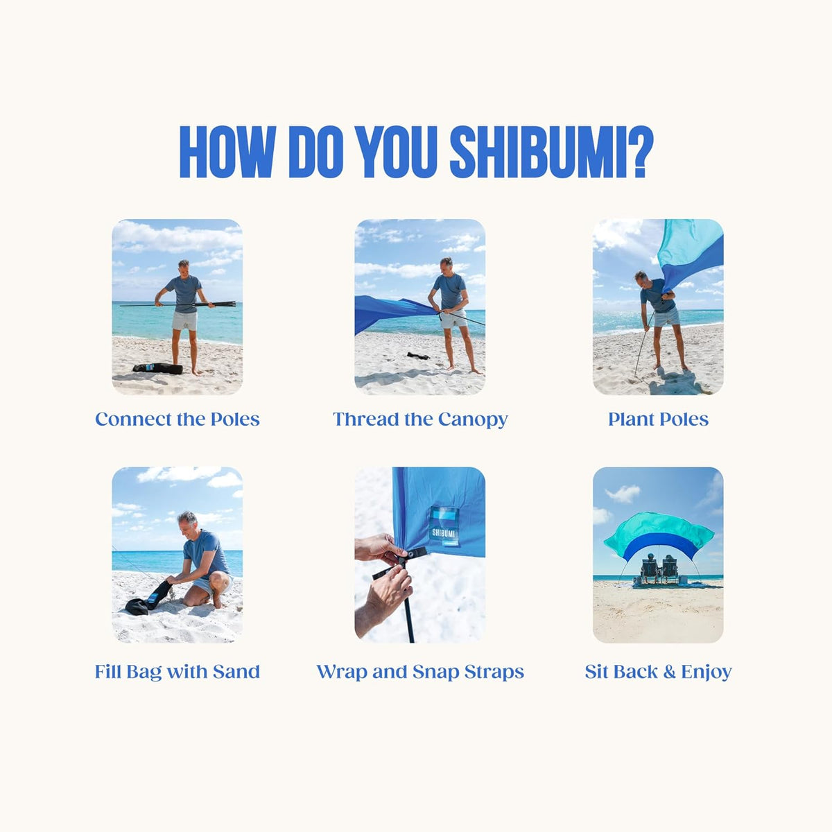 Shibumi Shade Mini Quiet Canopy Version | Beach Canopy Wind-Powered Portable Sun Shade | Provides 75 Sq. Ft. of Shade for up to 4 People | Sets up in 2 Min | Beach Tent | Wind Assist Included
