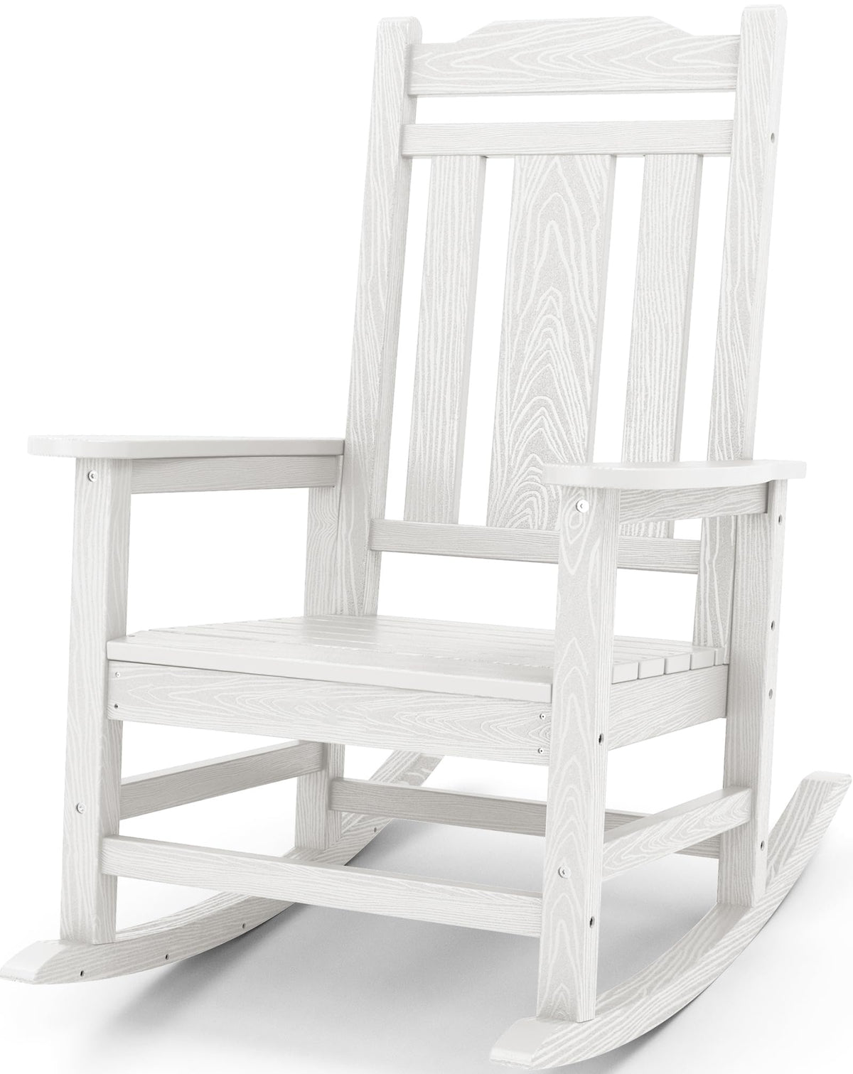 SERWALL Outdoor Rocking Chair Set of 2, Patio Rocking Chair, Brown