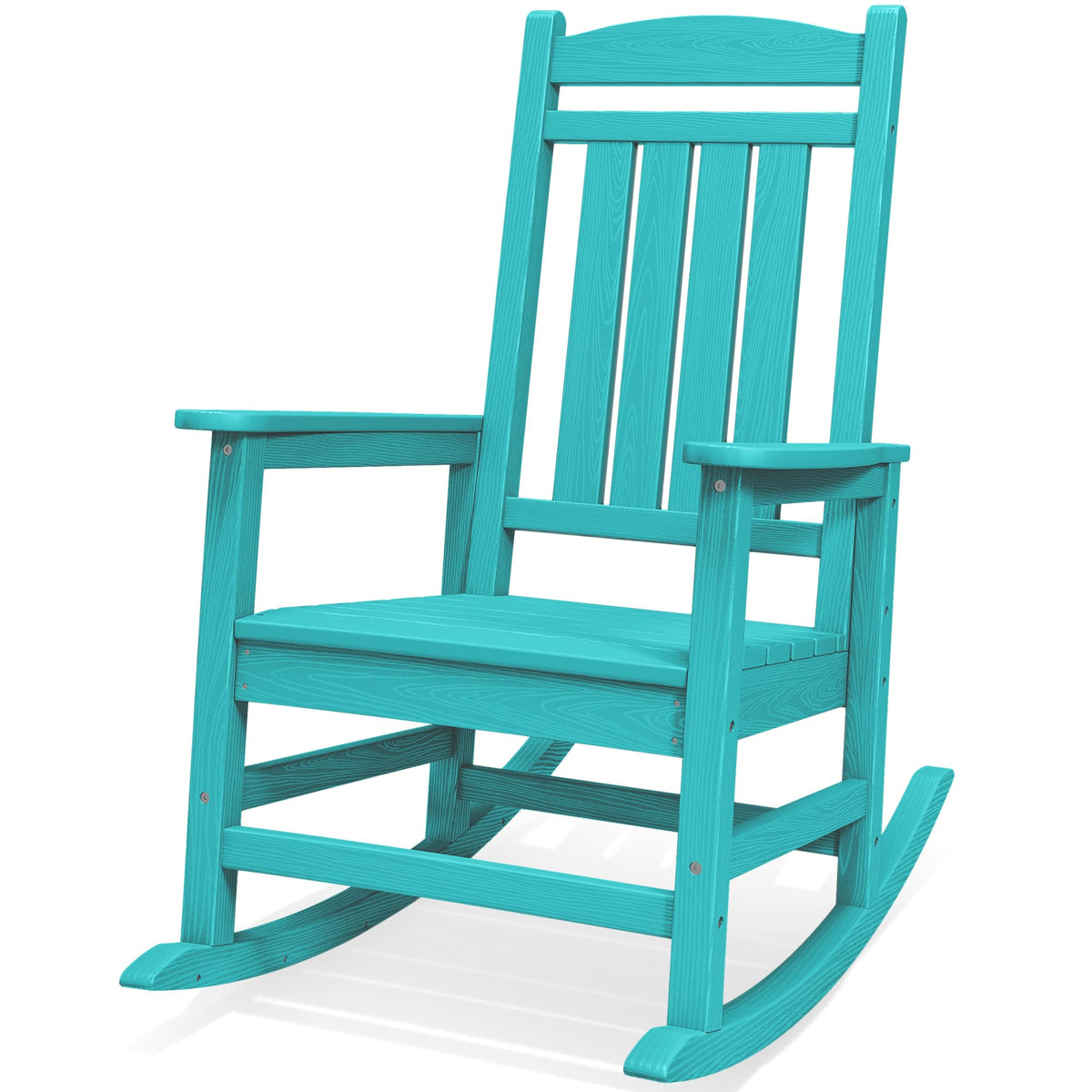 SERWALL Outdoor Rocking Chair Set of 2, Patio Rocking Chair, Brown