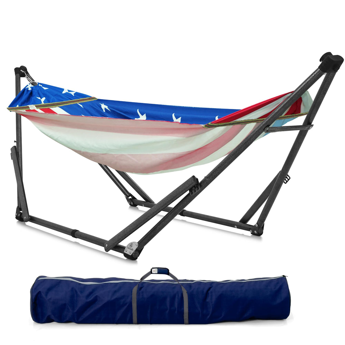 Tranquillo Hammock Stand, Instant 30s Foldable Hammock with Stand, Black