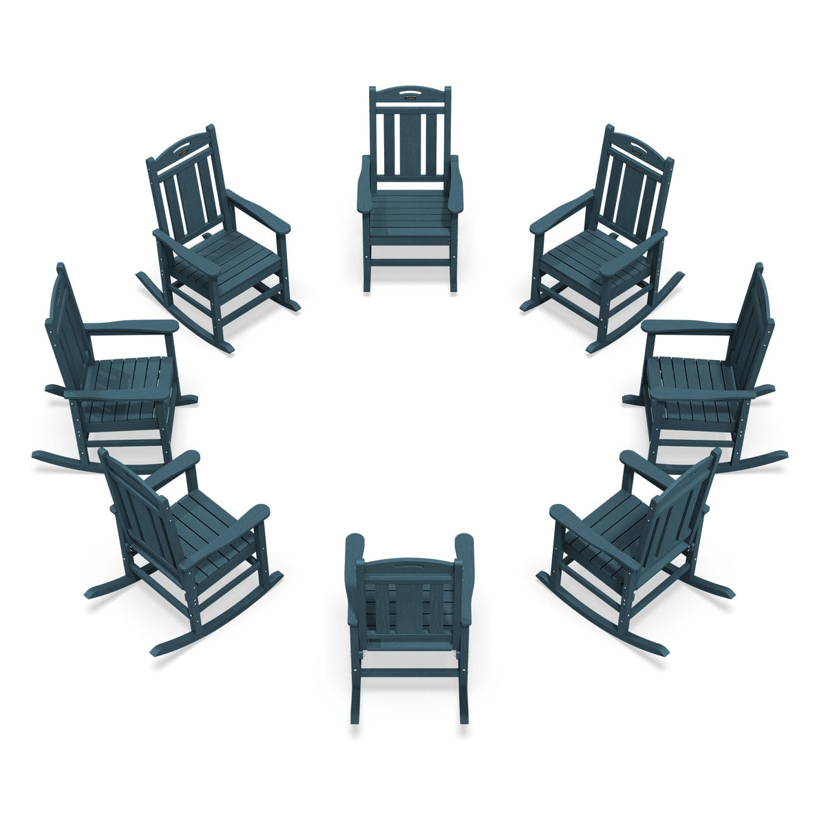 Ciokea Oversized Outdoor Rocking Chair, 380lbs Heavy-Duty Large Patio Rocker, Weather Resistant & Anti-Fade Porch Chair, High Back Cozy Rocking Chair for Outside, Fire Pit, Deck, Garden, Black