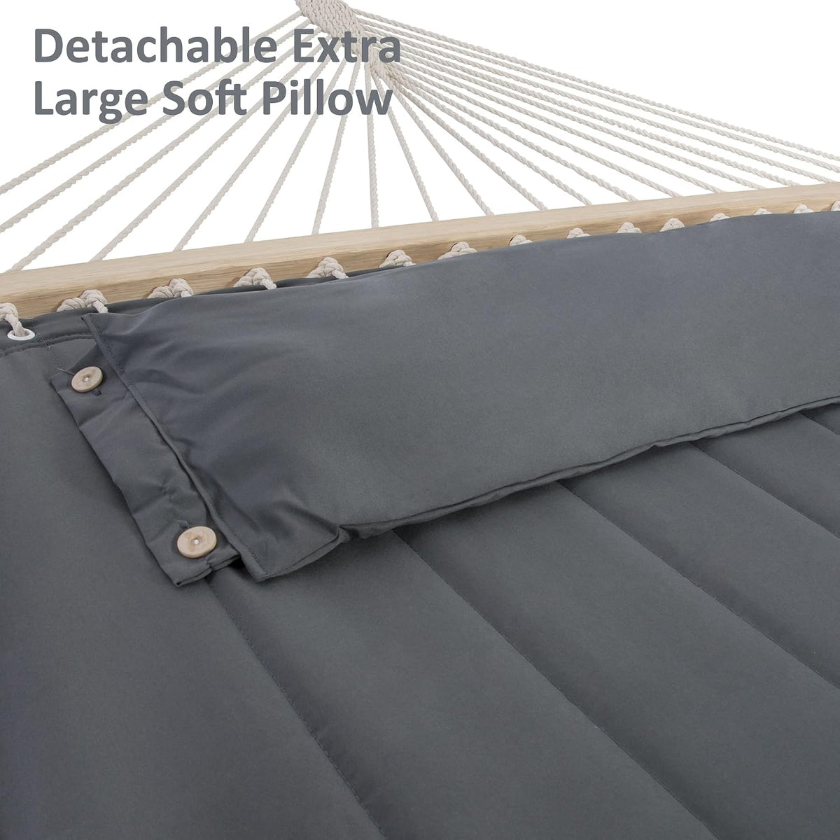 SUNCREAT 2 Person Hammock with Stand, 475 lbs Capacity, Dark Grey