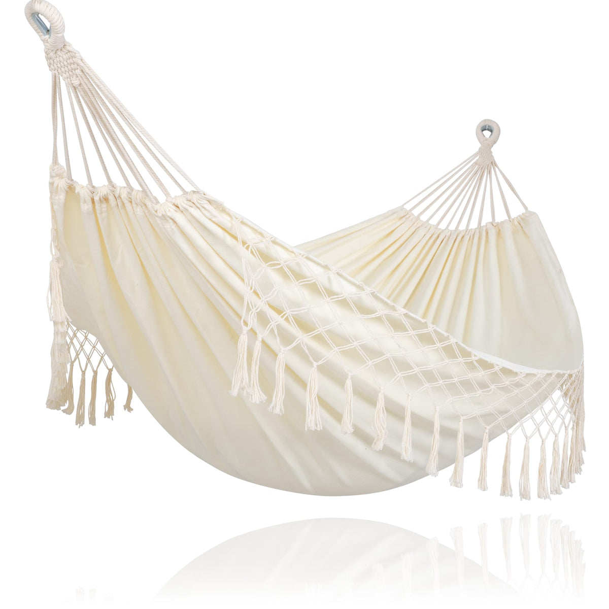 SUNCREAT Large Hammock for Tree, Outdoor Tree Fabric Hammock Only, Coffee Stripes