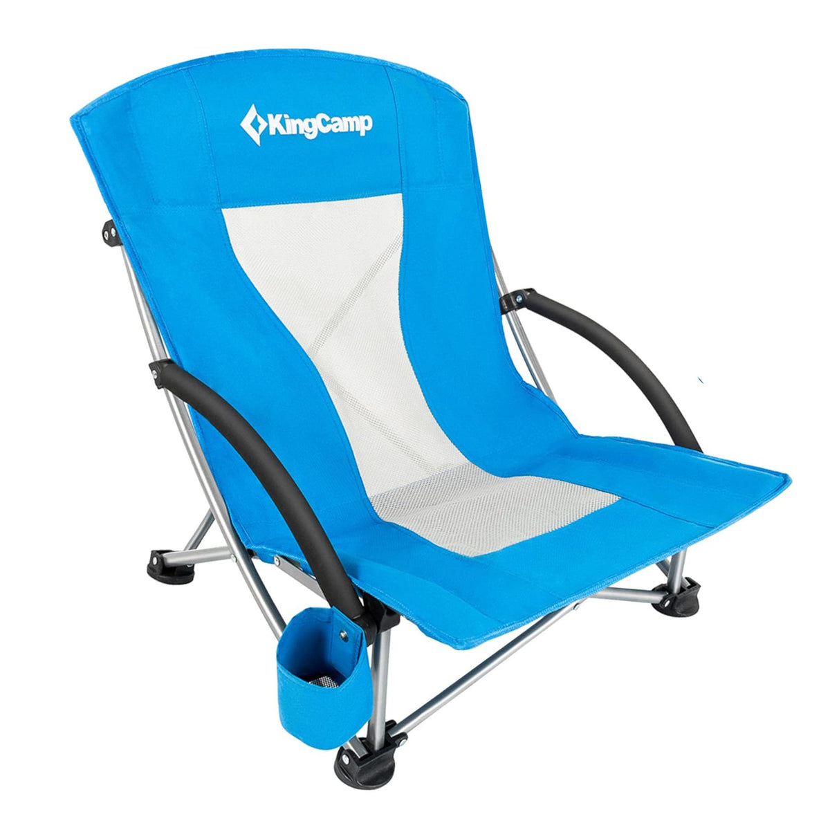 KingCamp Low Beach Chairs 2 Pack, Folding Portable High Back Chair