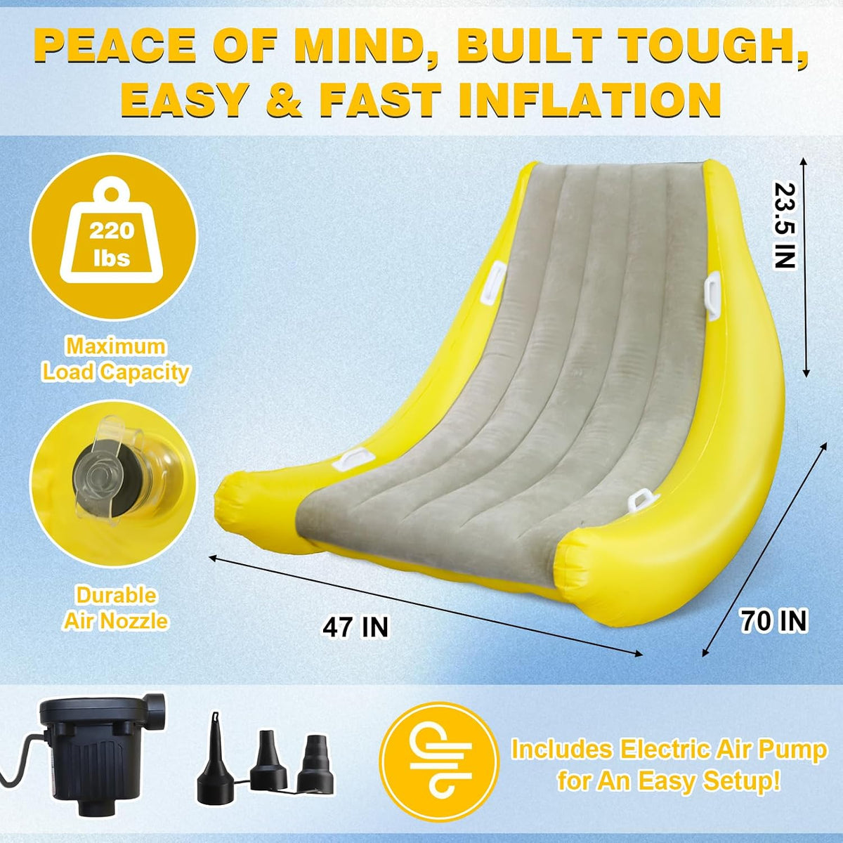 Wdmiya Upgraded Sensory Chair for Kids, 47 x 70 Inch, Sensory Rocking Chair