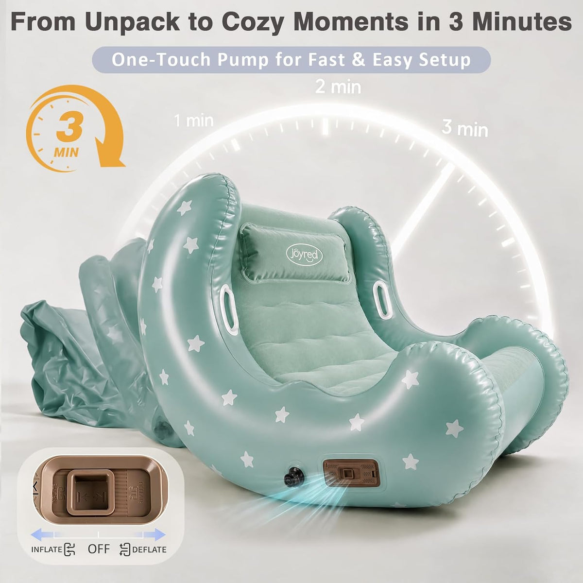 Joyreal Inflatable Rocking Chair for Kid - Toddler Sensory Chair for Autism
