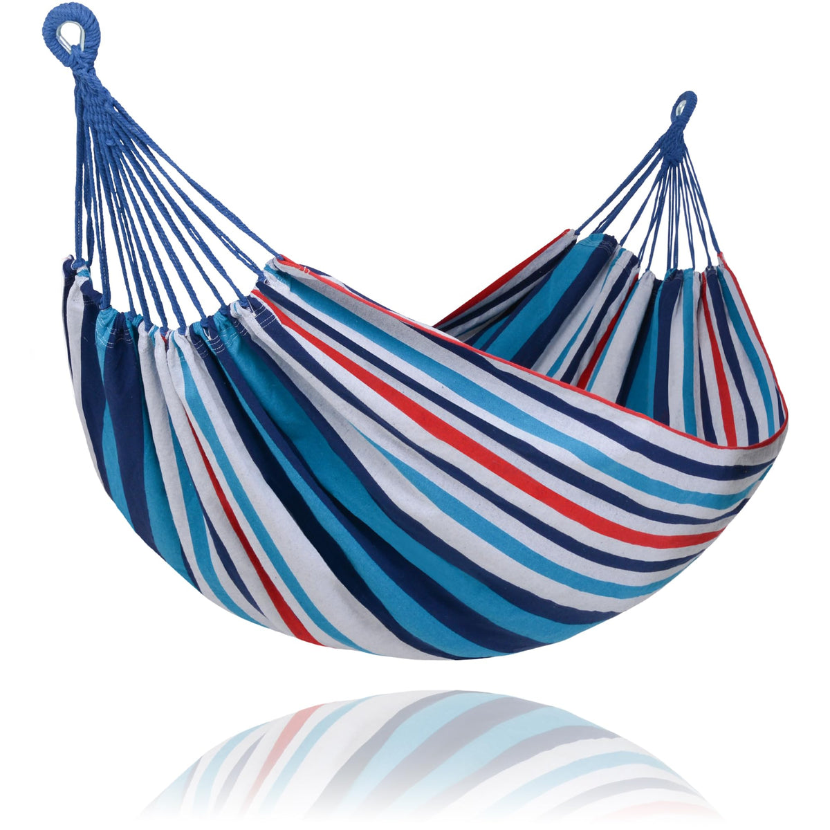 SUNCREAT Large Hammock for Tree, Outdoor Tree Fabric Hammock Only, Coffee Stripes