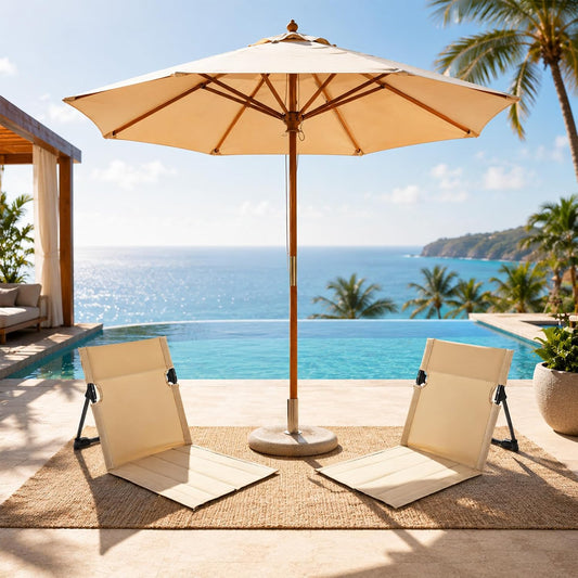 2 Pack Foldable Poolside Chairs