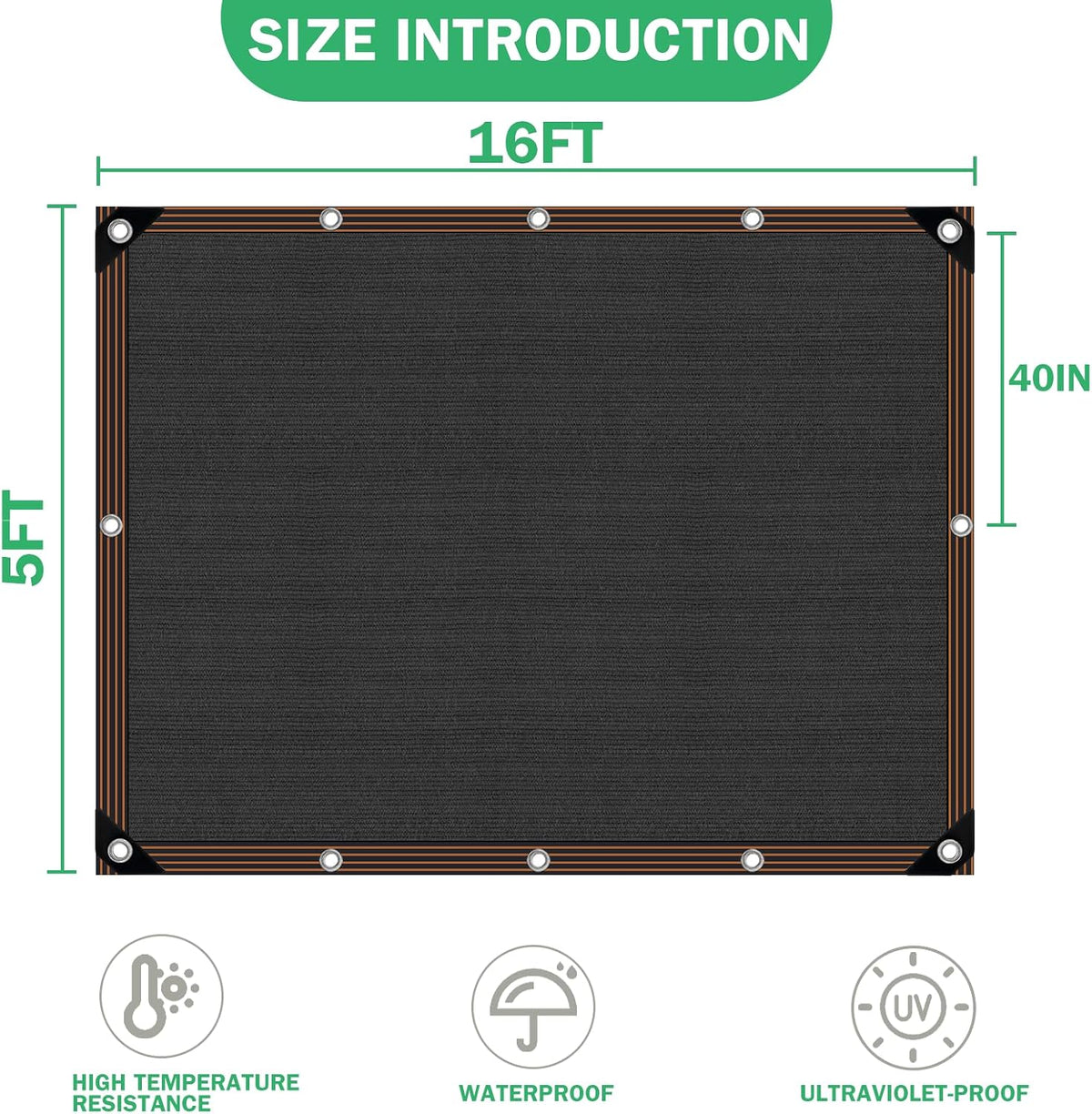 Shade Cloth - for Plants Greenhouse, 70% Sunblock Shade Sails -for Outdoor Garden Pergola Patio Lawn Sun Shade Cloths for Kennel Chicken Coop Easier to Hang Plant Shade Net Cover