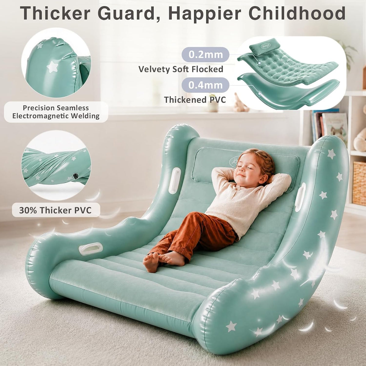 Joyreal Inflatable Rocking Chair for Kid - Toddler Sensory Chair for Autism