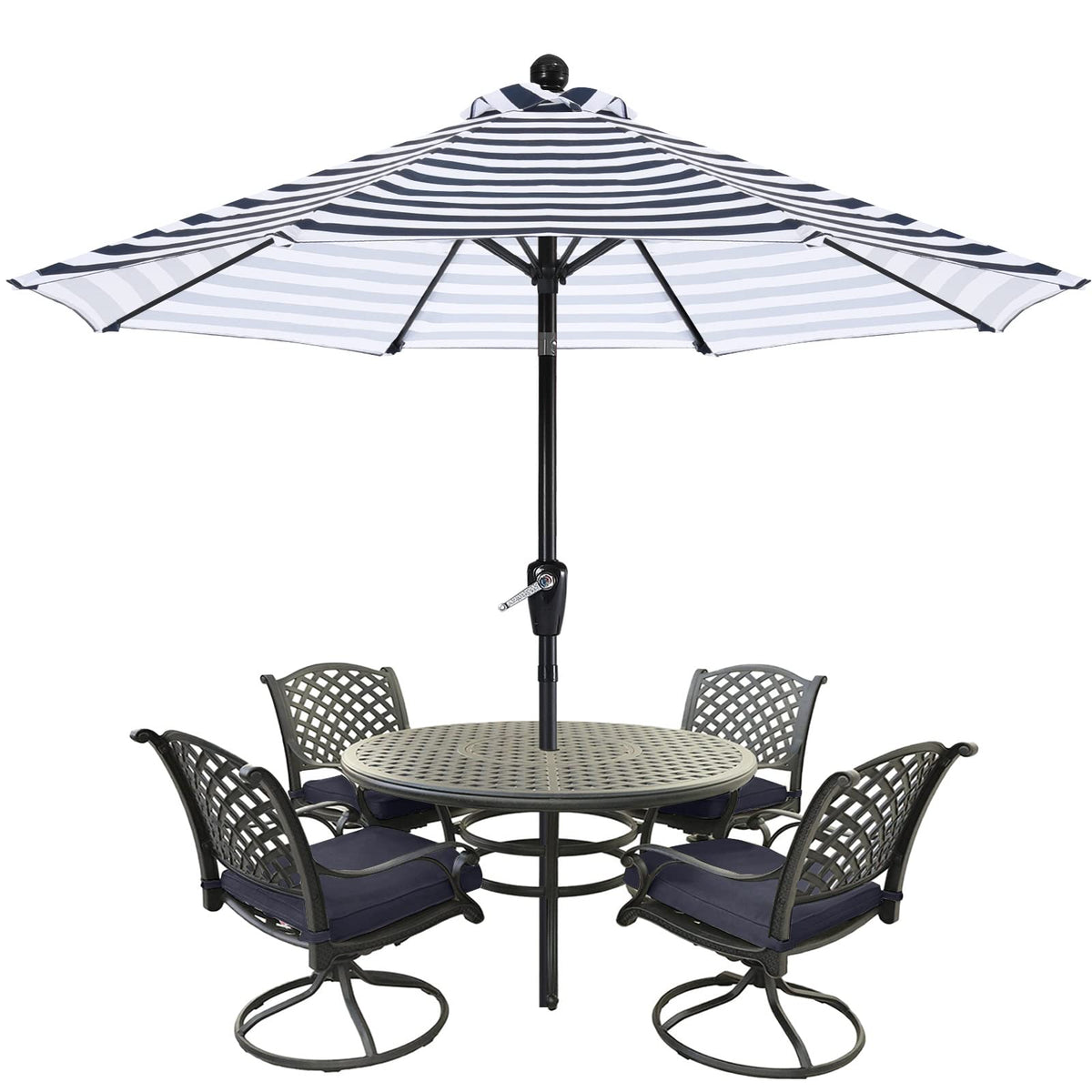 MASTERCANOPY 9ft Patio Umbrella with Tilt & Crank, Brown