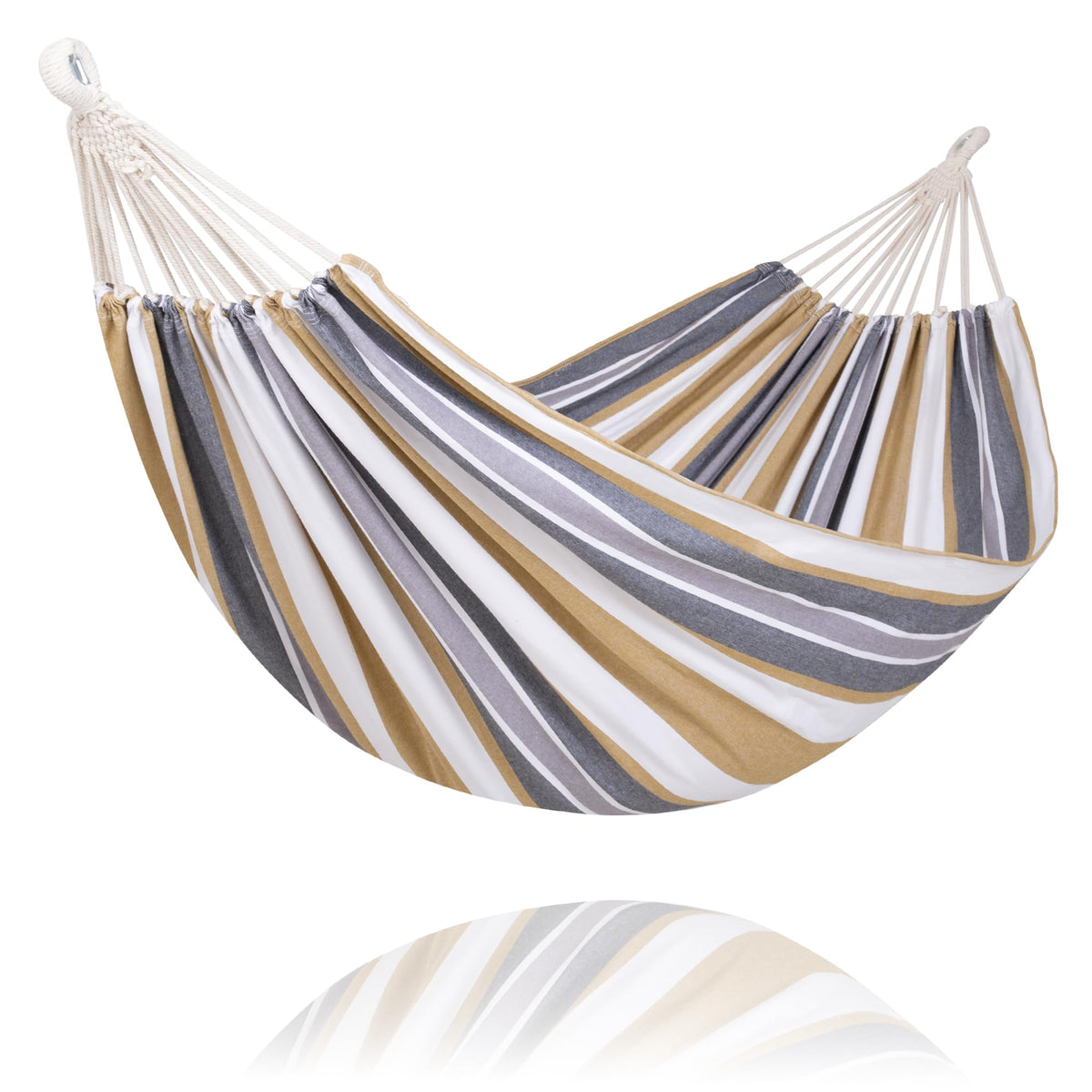 SUNCREAT Outdoor Double Hammock, Portable Tree Colorful Hammock, Colorful Stripes