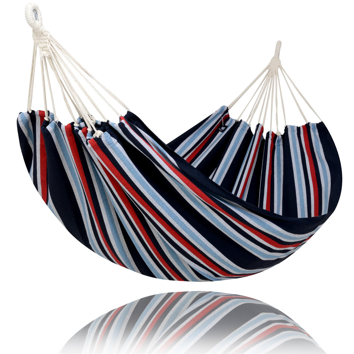 SUNCREAT Large Hammock for Tree, Outdoor Tree Fabric Hammock Only, Coffee Stripes