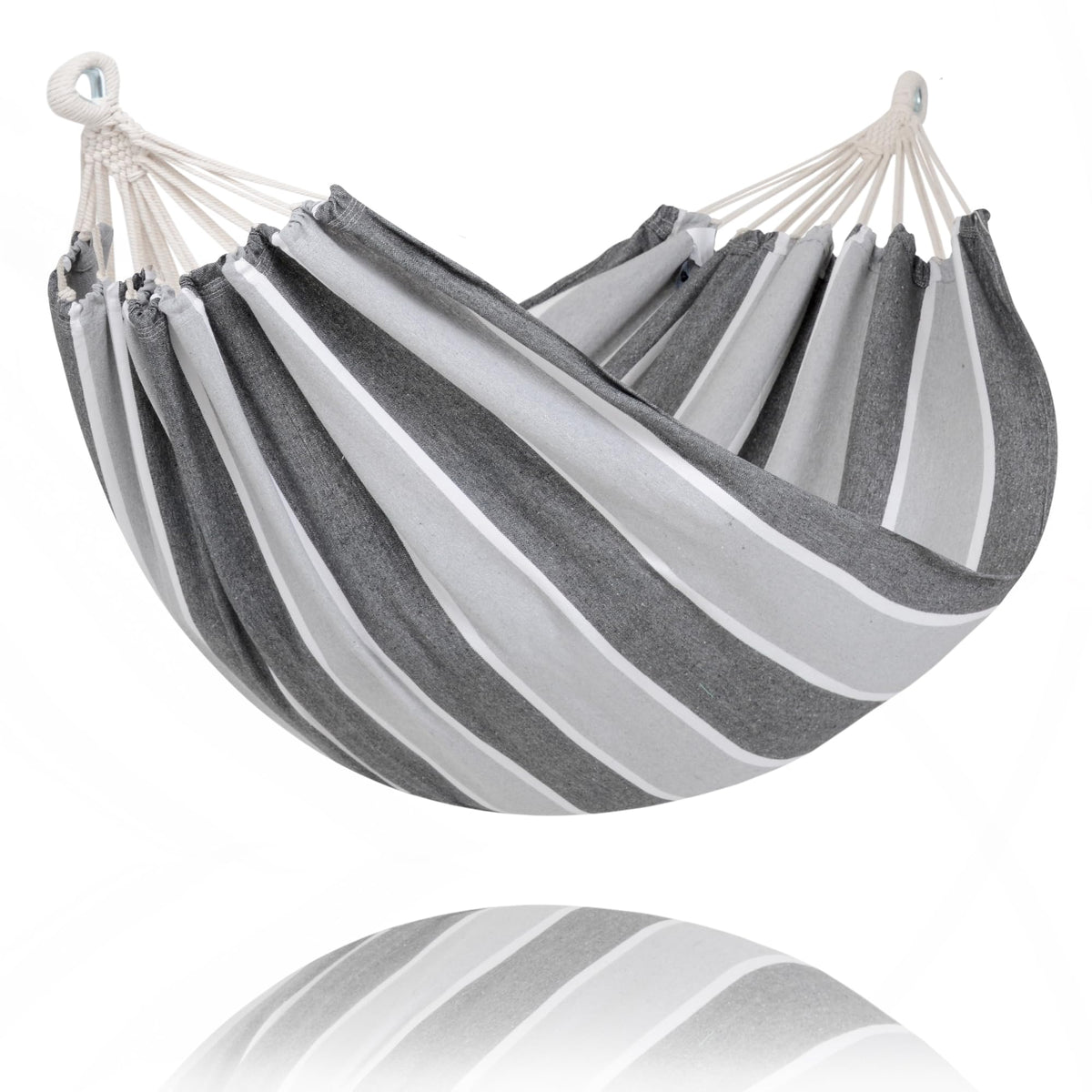 SUNCREAT Large Hammock for Tree, Outdoor Tree Fabric Hammock Only, Coffee Stripes
