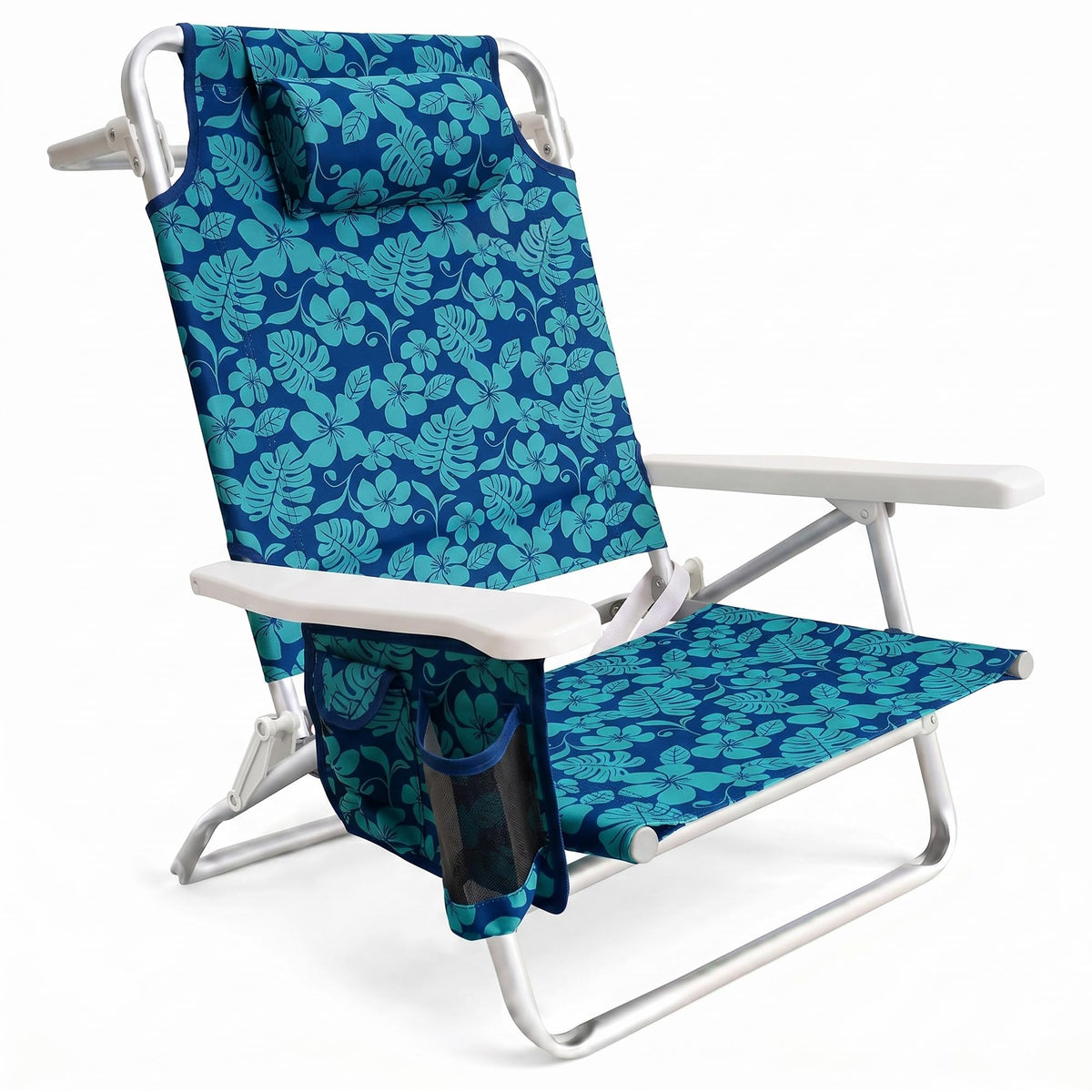 Bliss Hammocks Folding Backpack Beach Chair Recliner, Amber Leaf