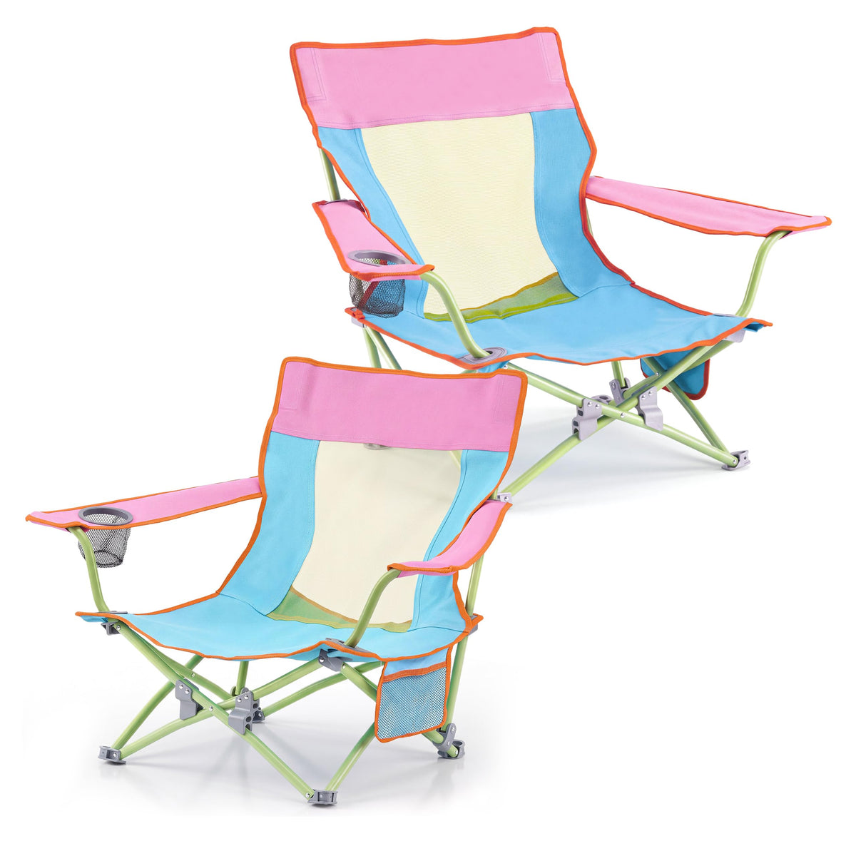 Joyfair Beach Camping Chair (2 Pack), Folding Chair for Adults (Blue)