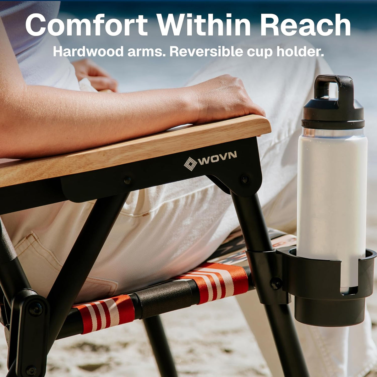 GoSports WOVN Beach Backpack Chair - 9 Styles Available - Premium Folding Camping Chair