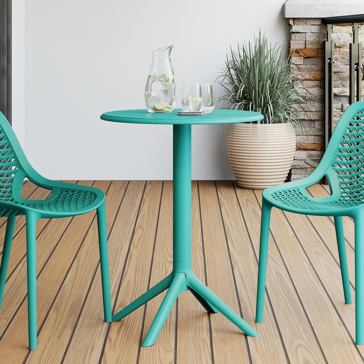 Costaelm Outdoor Dining Table for 6, Rectangular Metal Patio Table, 6-Person Weather Resistant Steel Slat Table for Lawn Garden Backyard, Olive Green