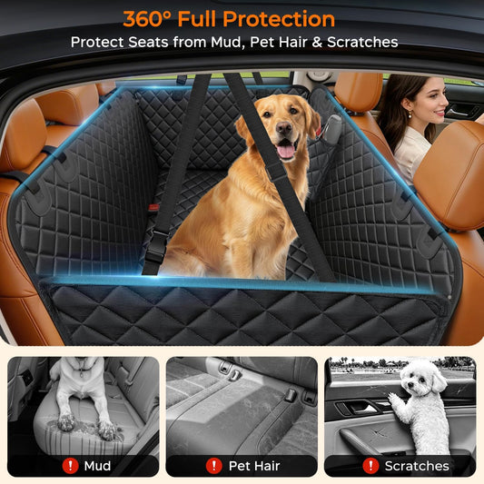 URPOWER Dog Car Seat Cover for Back Seat, Waterproof Hammock for Car & SUV
