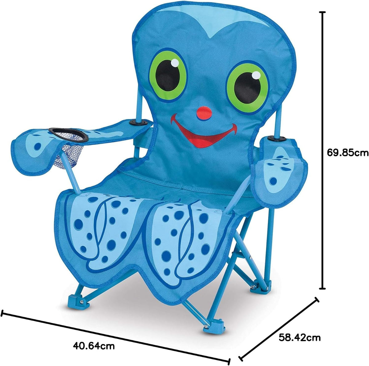 Melissa & Doug Sunny Patch Flex Octopus Folding Beach Chair For Kids (Frustration-Free Packaging)