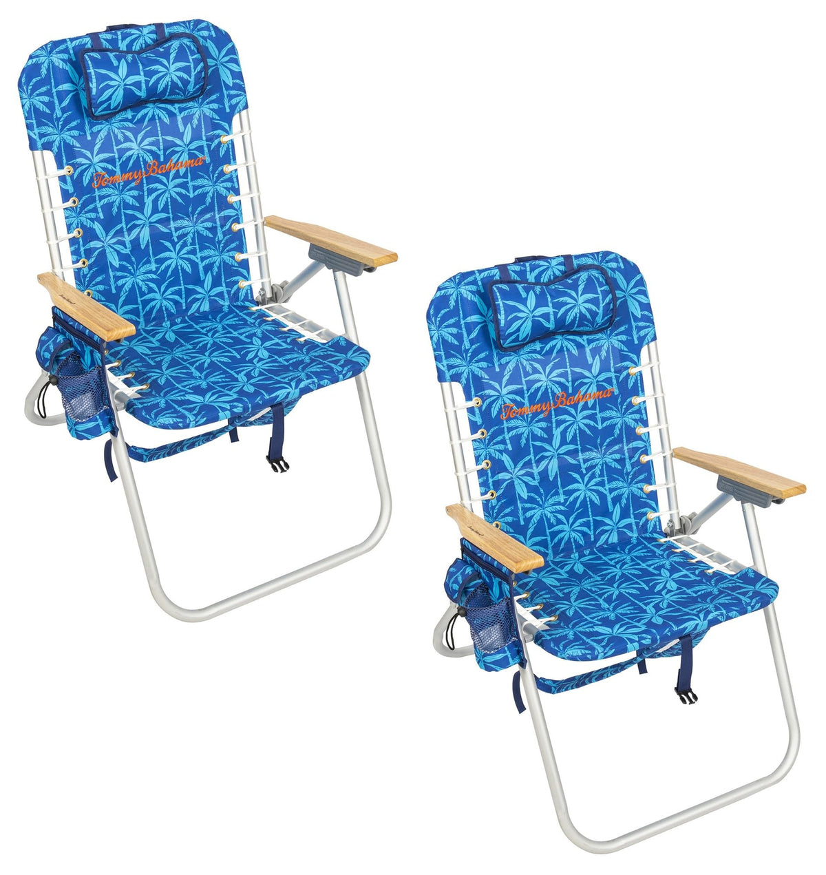 Tommy Bahama Hi-Boy 17" Seat Height 4-Position Lace-Up Suspension Folding Beach Backpack Chair