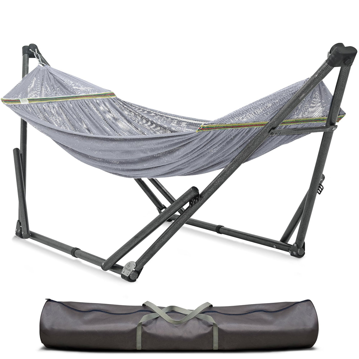 Tranquillo Hammock Stand, Instant 30s Foldable Hammock with Stand, Black