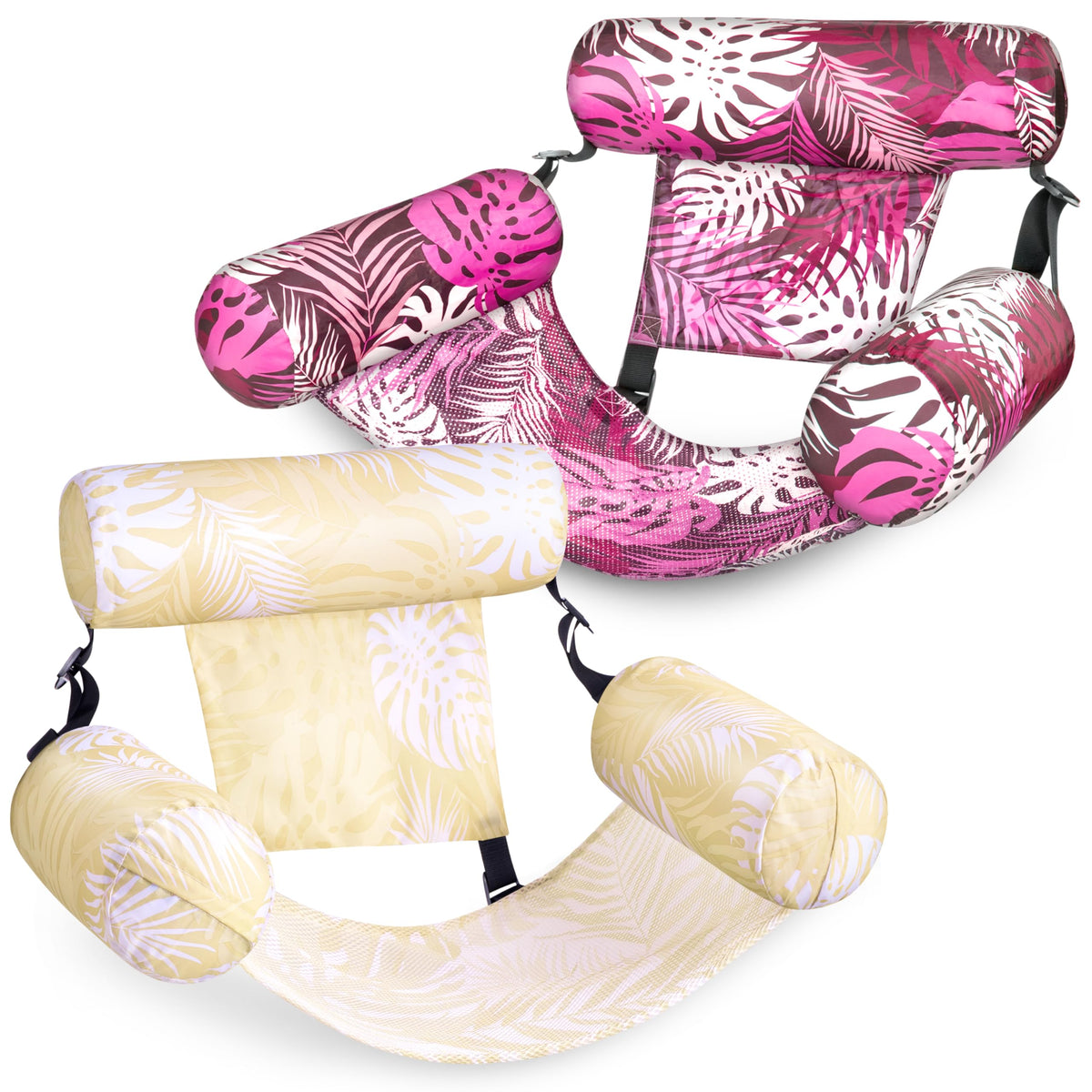 SLOOSH Inflatable Pool Floats Adult,2 Packs Floating Lounge Chairs,Blow up Pool Noodles for Adult Heavy Duty,Floating Chair for Party Summer Water Beach Lake Fun