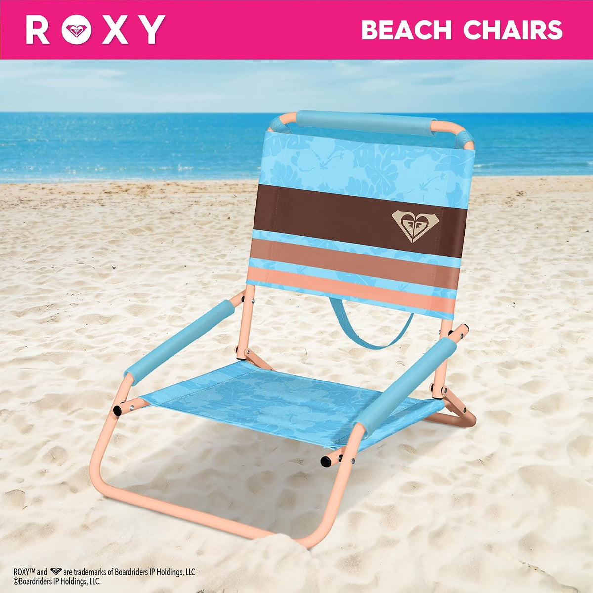 ROXY Low Beach Chair – Lounge Chair Outdoor, Lightweight, Folding, and Portable Seating – Beach Days, Pool Lounge Chairs, Camp Chair, Lawn Chairs, Concerts, Sporting Events or Sun Tanning Chair