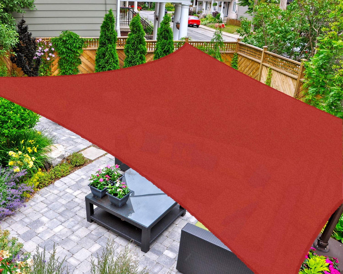 AsterOutdoor Sun Shade Sail Rectangle 16' x 20' UV Block Canopy for Patio Backyard Lawn Garden Outdoor Activities, Cream