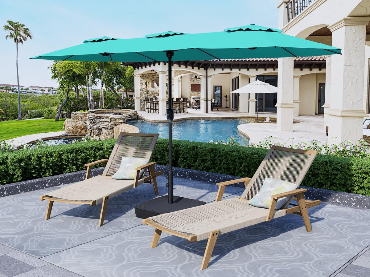 15ft Large Outdoor Patio Umbrella with Base Included