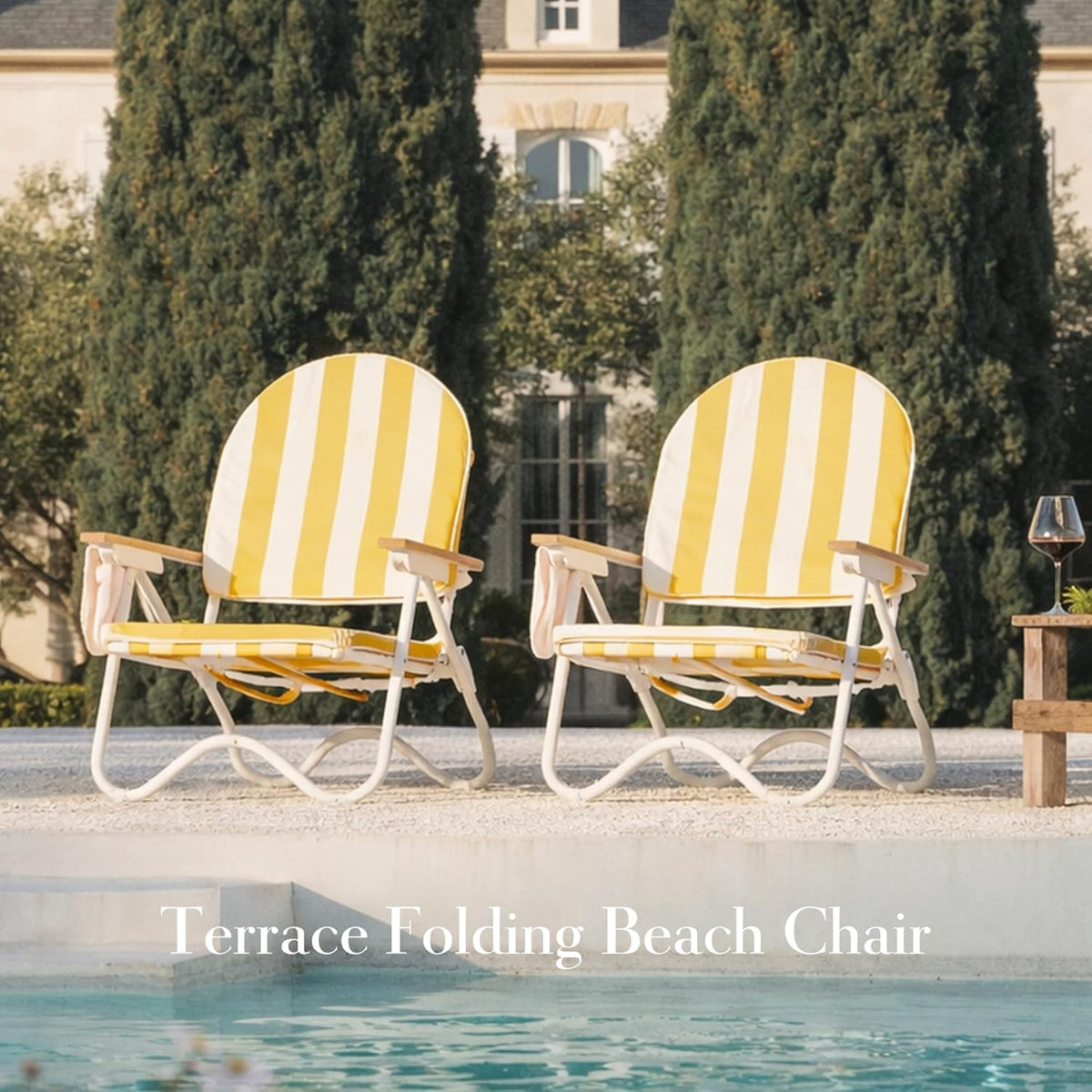 4-Position Padded Beach Chair, Low Backpack Beach Chair