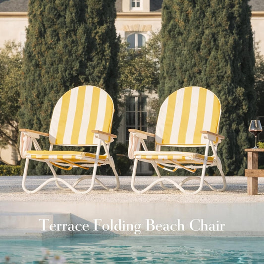 4-Position Padded Beach Chair, Low Backpack Beach Chair