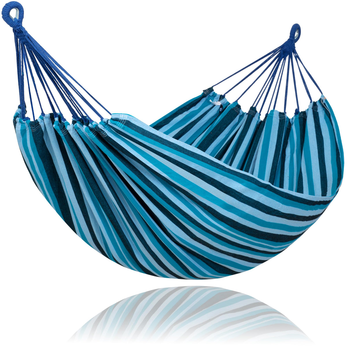 SUNCREAT Outdoor Double Hammock, Portable Tree Colorful Hammock, Colorful Stripes