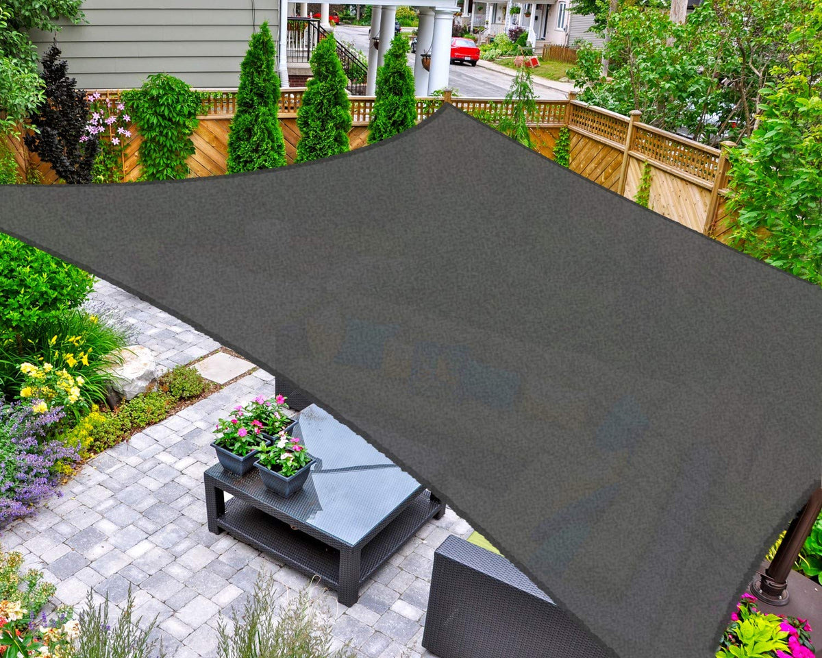 AsterOutdoor Sun Shade Sail Rectangle 16' x 20' UV Block Canopy for Patio Backyard Lawn Garden Outdoor Activities, Cream