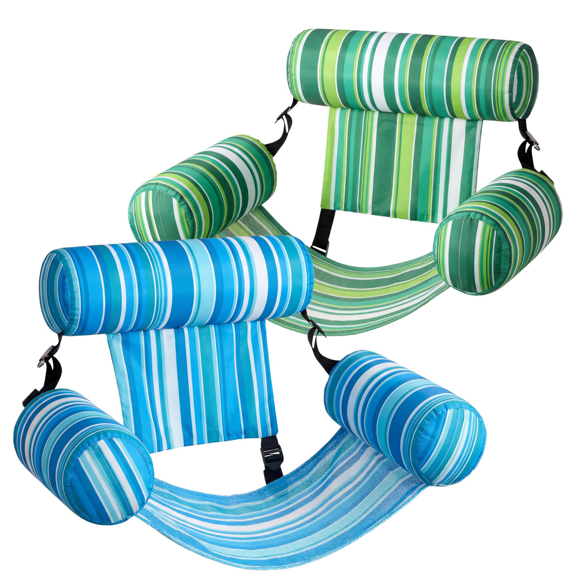 SLOOSH Inflatable Pool Floats Adult,2 Packs Floating Lounge Chairs,Blow up Pool Noodles for Adult Heavy Duty,Floating Chair for Party Summer Water Beach Lake Fun