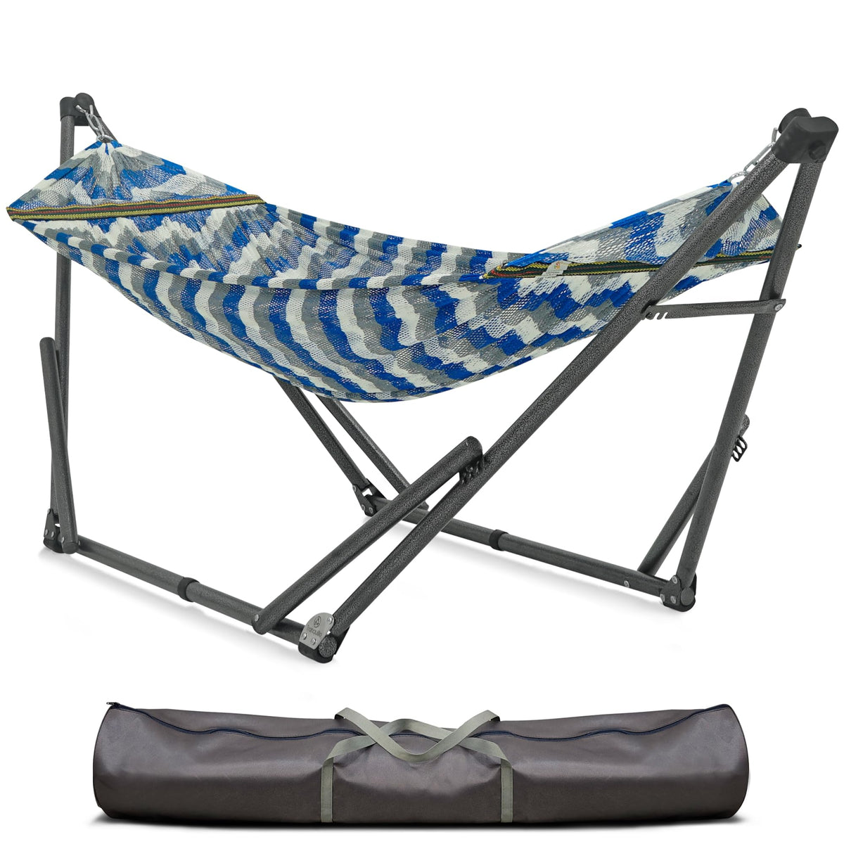 Tranquillo Hammock Stand, Instant 30s Foldable Hammock with Stand, Black