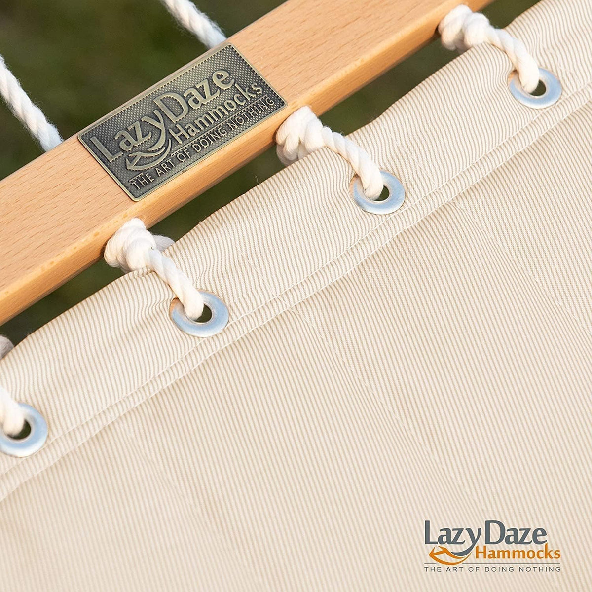 Lazy Daze Double Quilted Hammock with Pillow for Outside, Fit 13-15Ft Stand