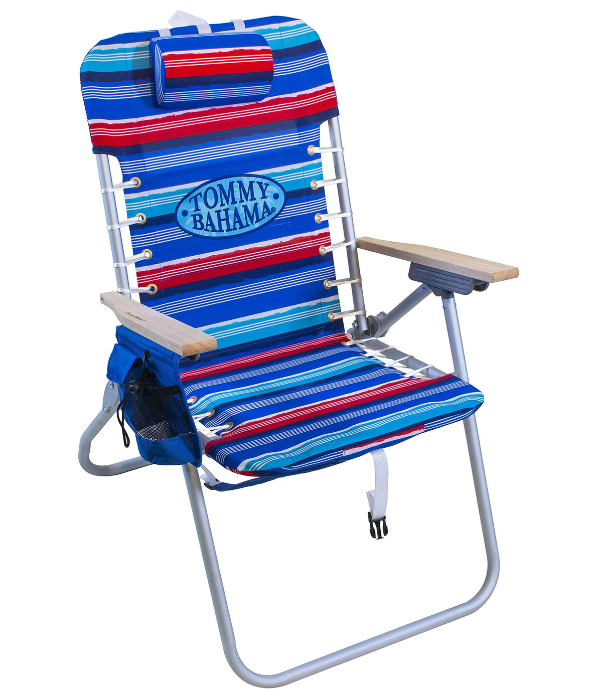 Tommy Bahama Hi-Boy 17" Seat Height 4-Position Lace-Up Suspension Folding Beach Backpack Chair