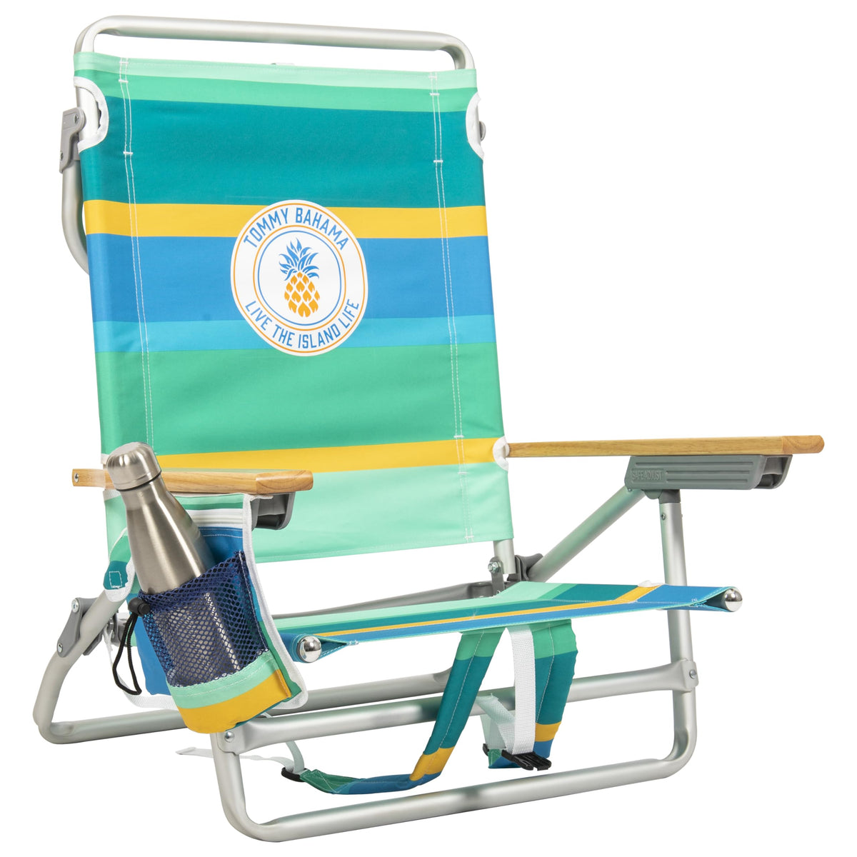 Tommy Bahama 5-Position Lay Flat Beach Chair, 8.5 in Seat Height