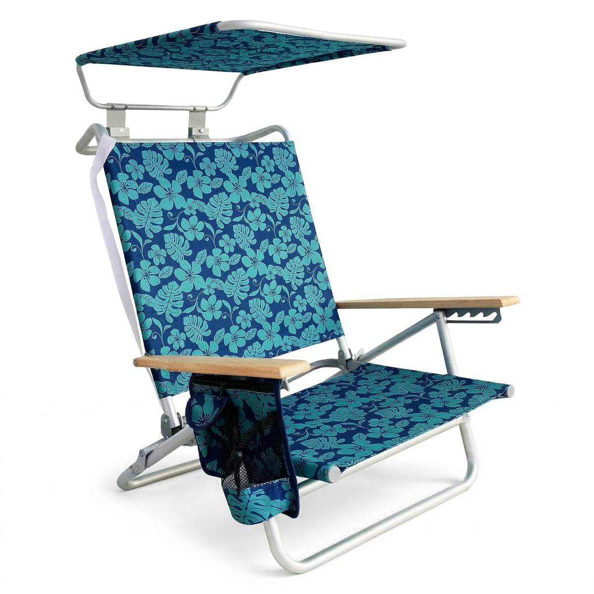 Bliss Hammocks Folding Backpack Beach Chair Recliner, Amber Leaf